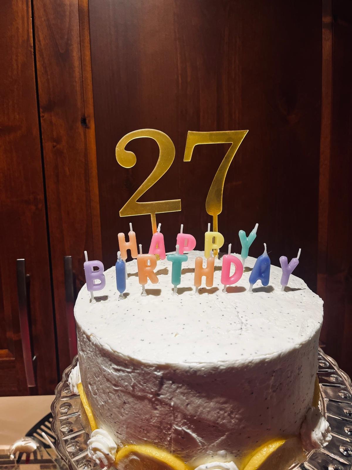 27th birthday cake
