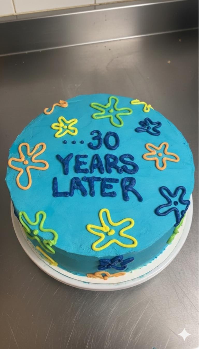 Spongebob-themed 30th birthday cake