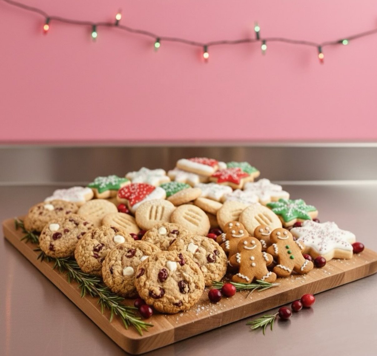 Holiday cookie board