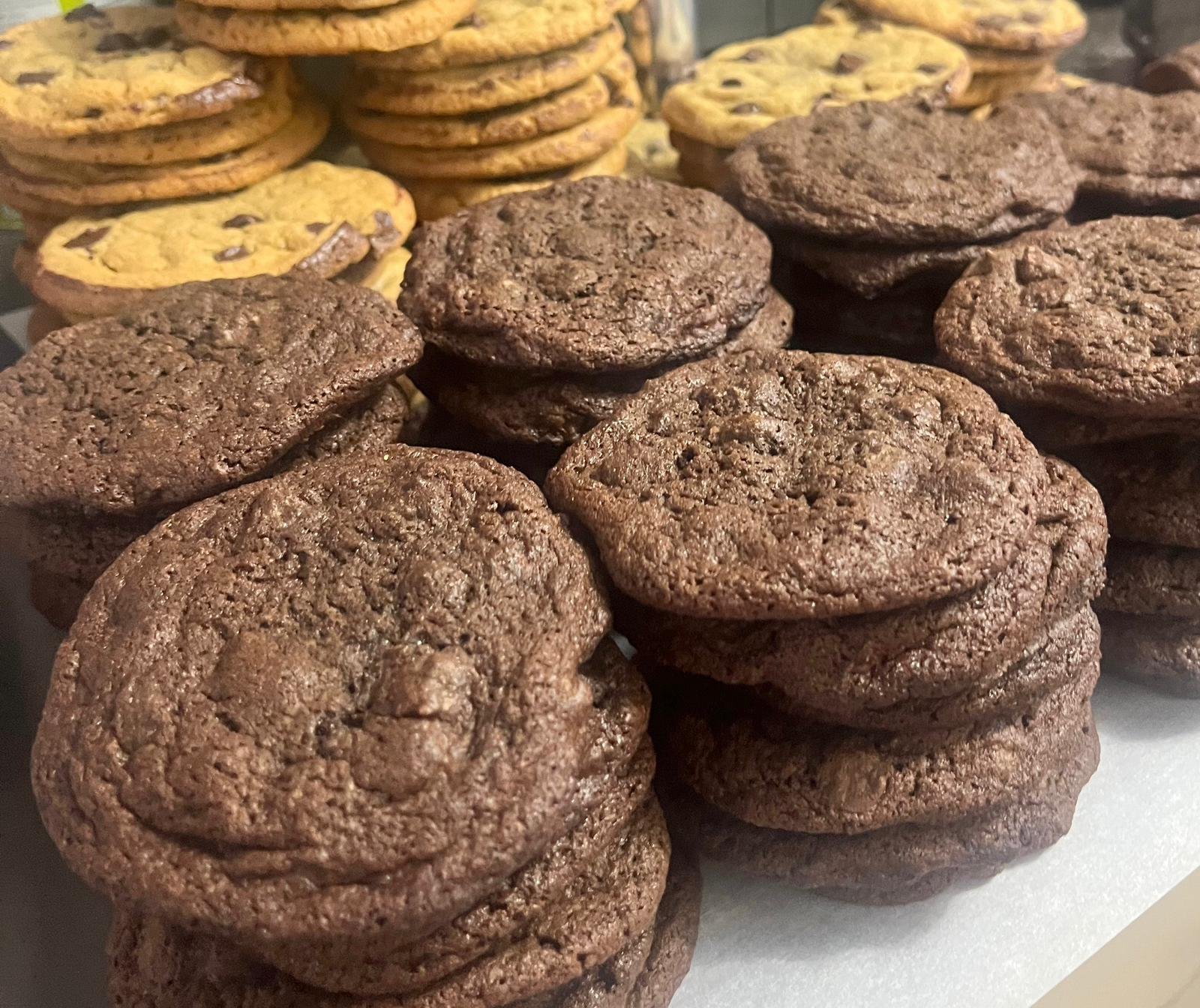 Double chocolate cookies with chocolate chip