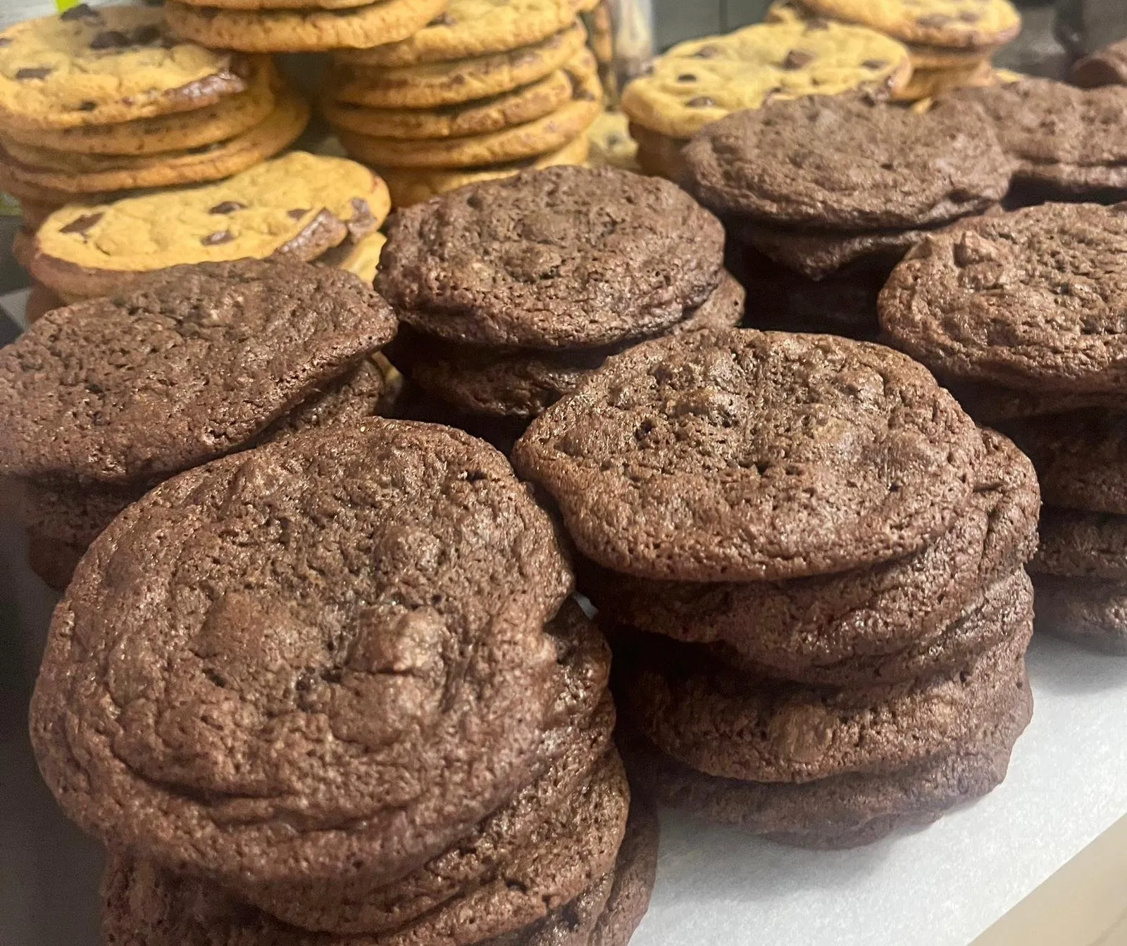 Double chocolate cookies with chocolate chip