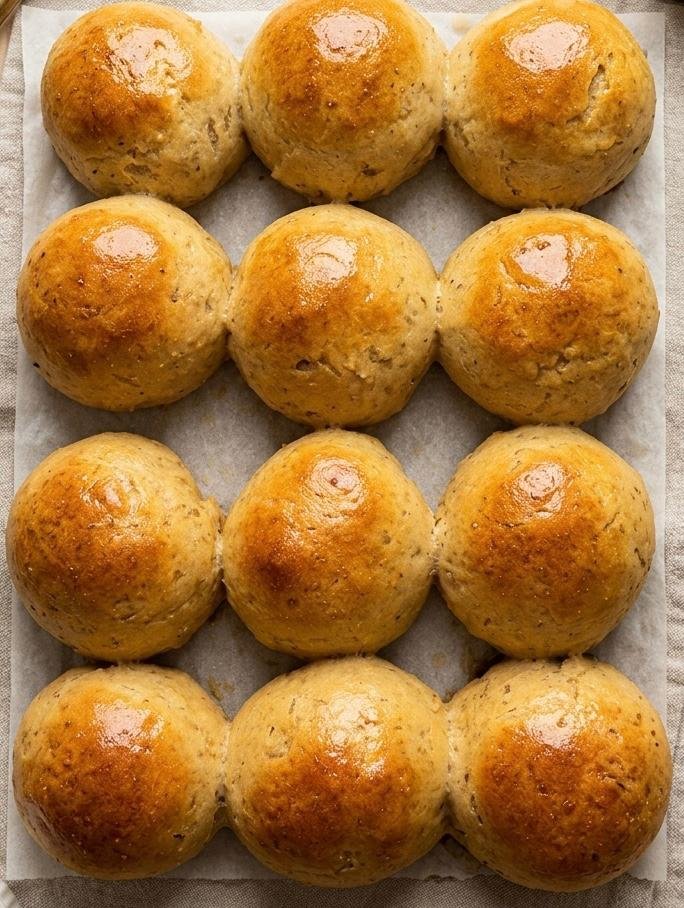 Golden gluten-free dinner rolls